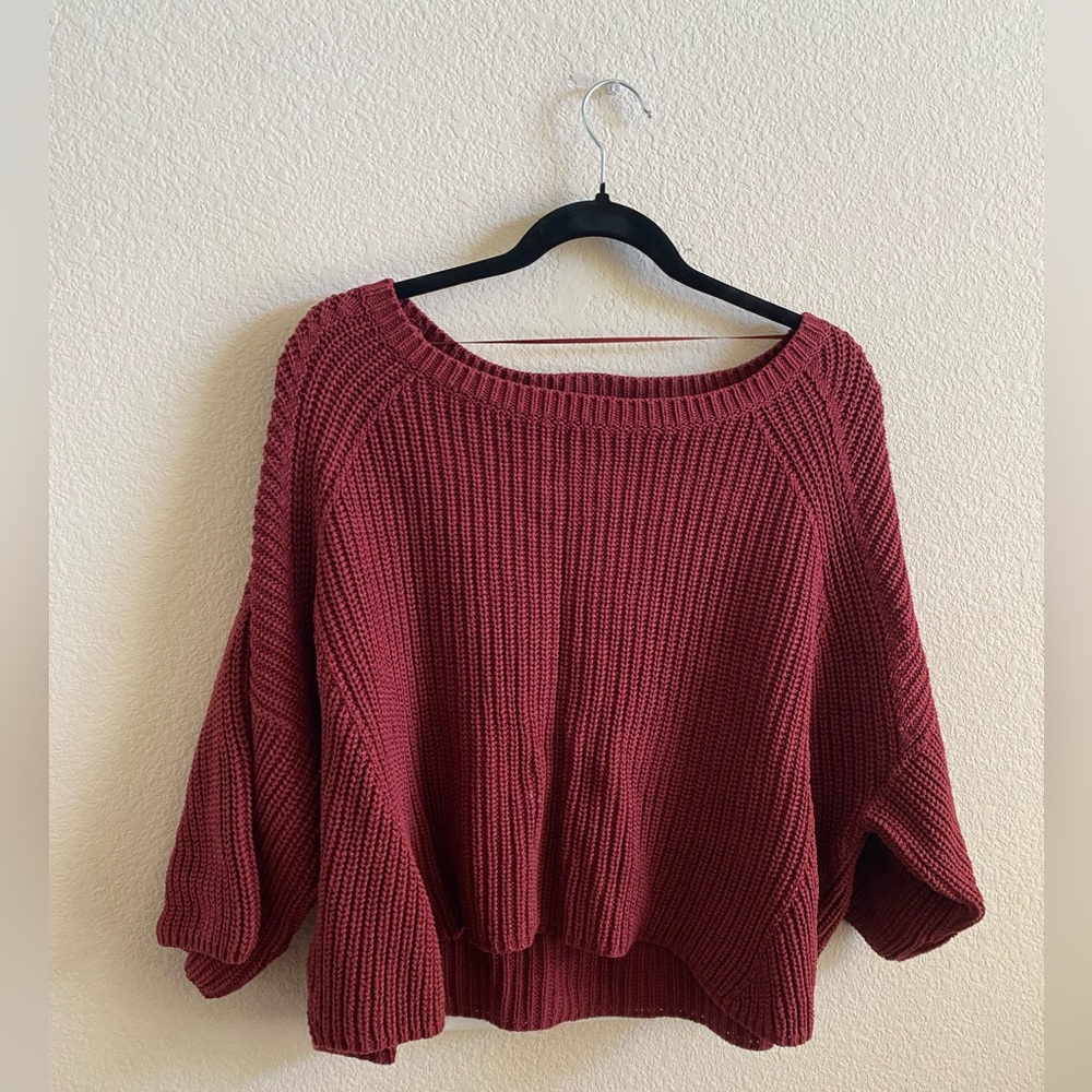 Free People Burnt Orange Sweater Knitted